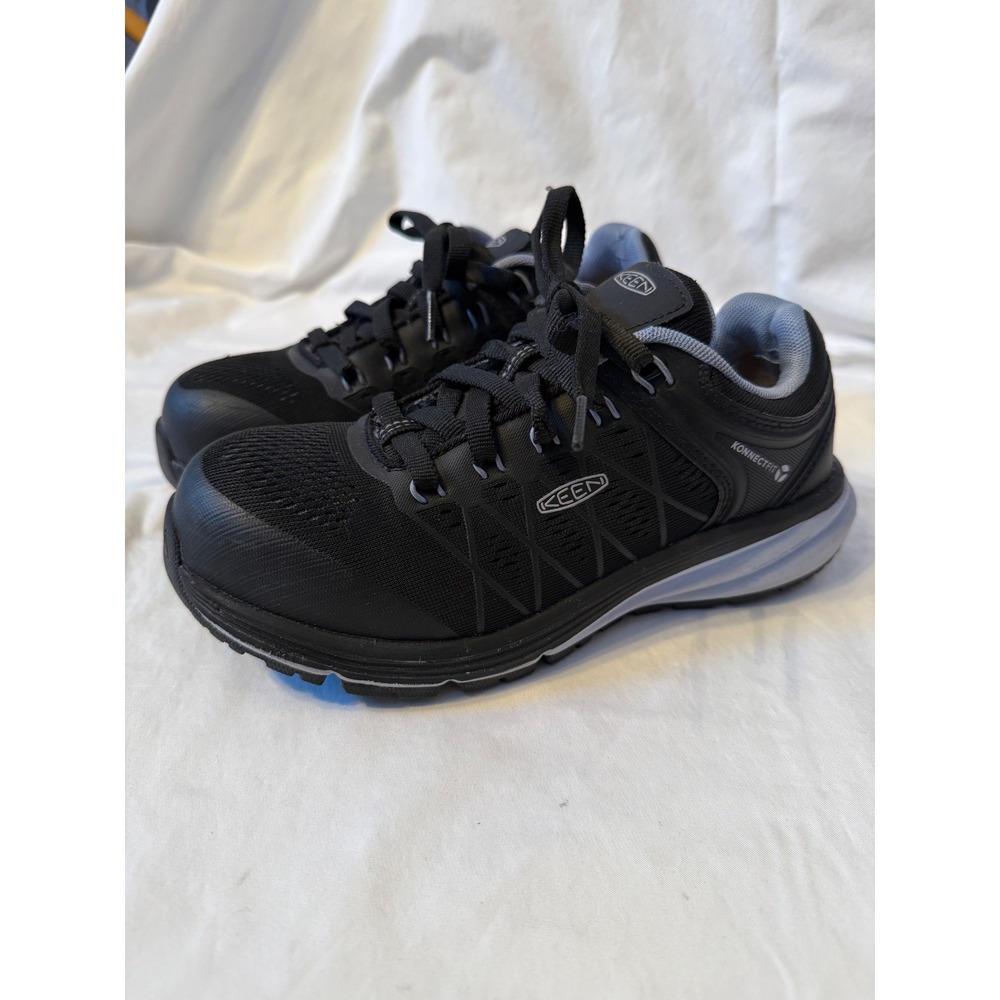 KEEN Utility Vista Energy Womens Carbon Toe Work‎ Shoes Black Grey 6M ASTM EH